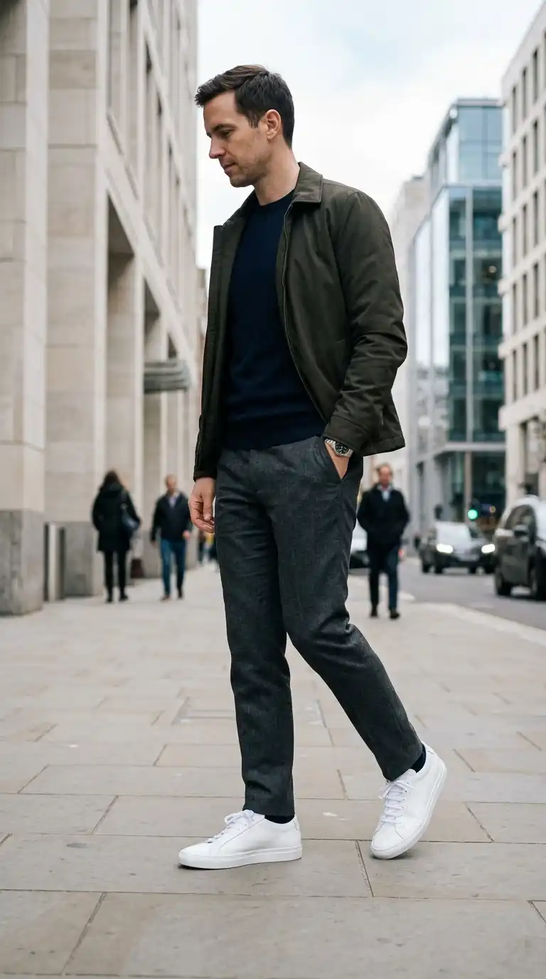 17 Men’s Minimalist Shoes That Go With Everything 5 1. Clean White Leather Sneakers
