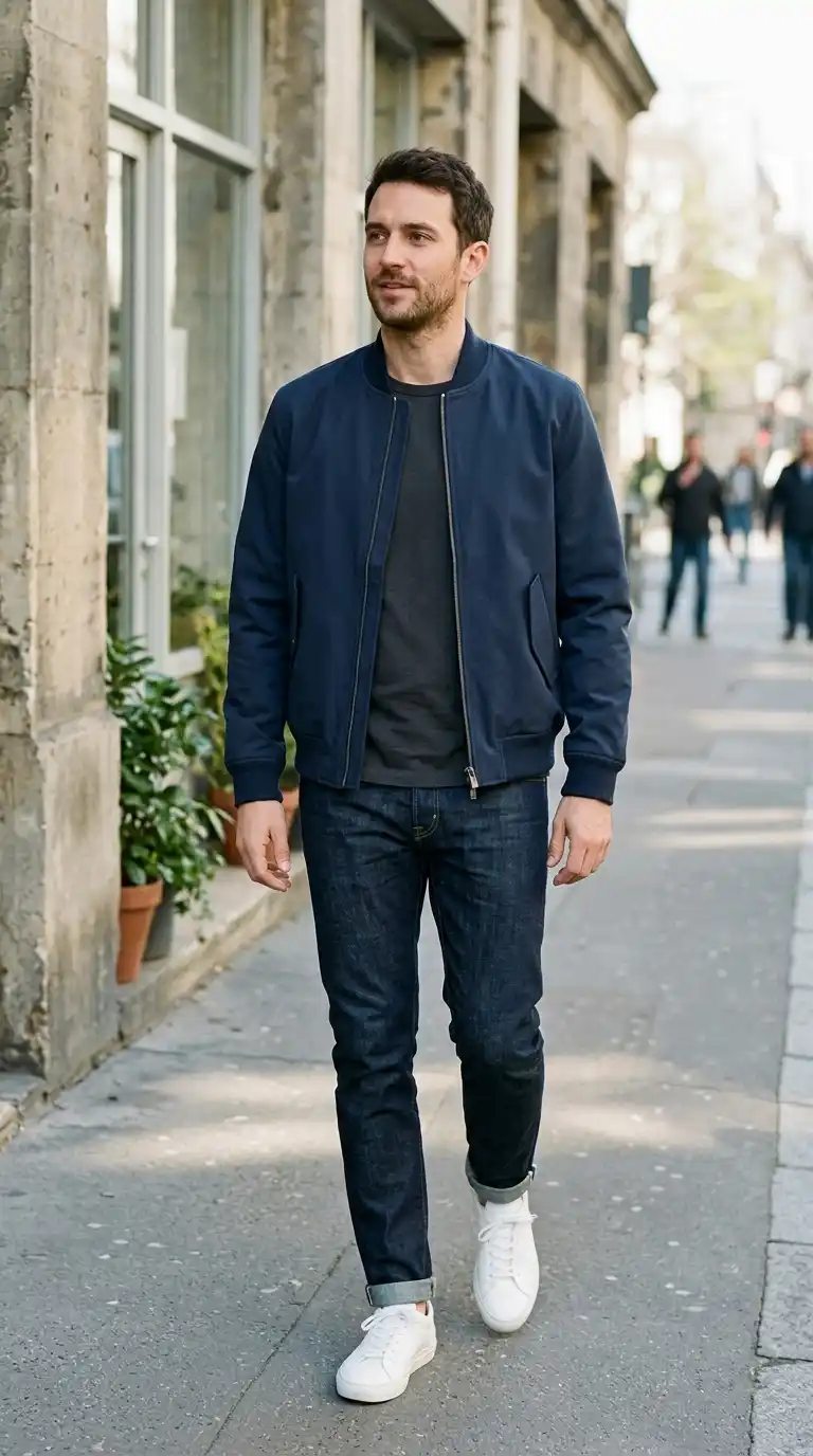 1. Minimalist Bomber Jacket