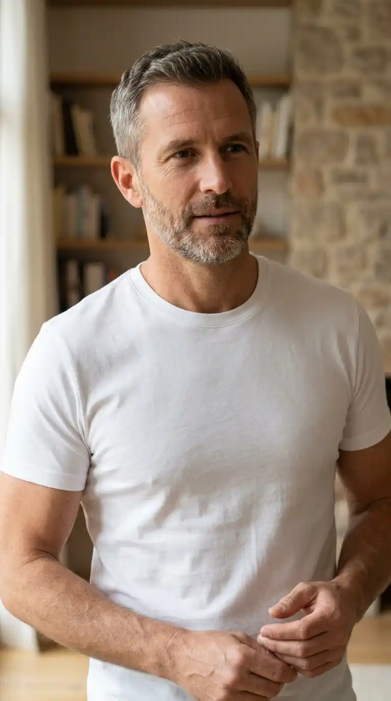 13 Minimalist Men’s Style for Beginners (No Fashion Degree Needed) 4 1. Start With Well-Fitted Basic T-Shirts