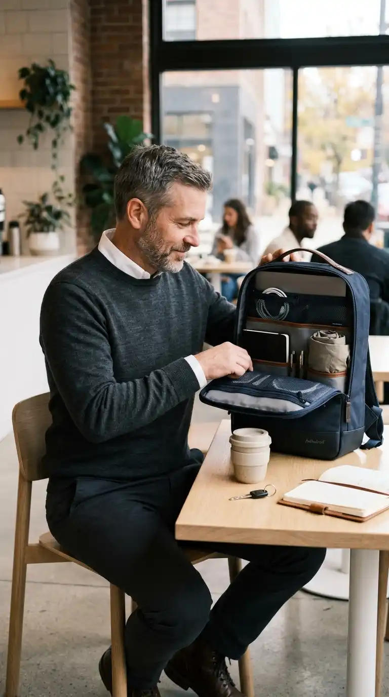 10. A Structured Backpack Supports Organized Minimalist Living