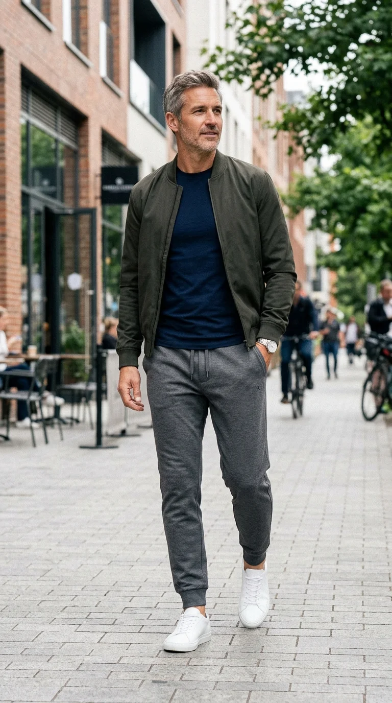 11 Minimalist Jeans and Pants for Men (All Seasons) 14 11. Everyday Neutral Joggers with Minimal Branding