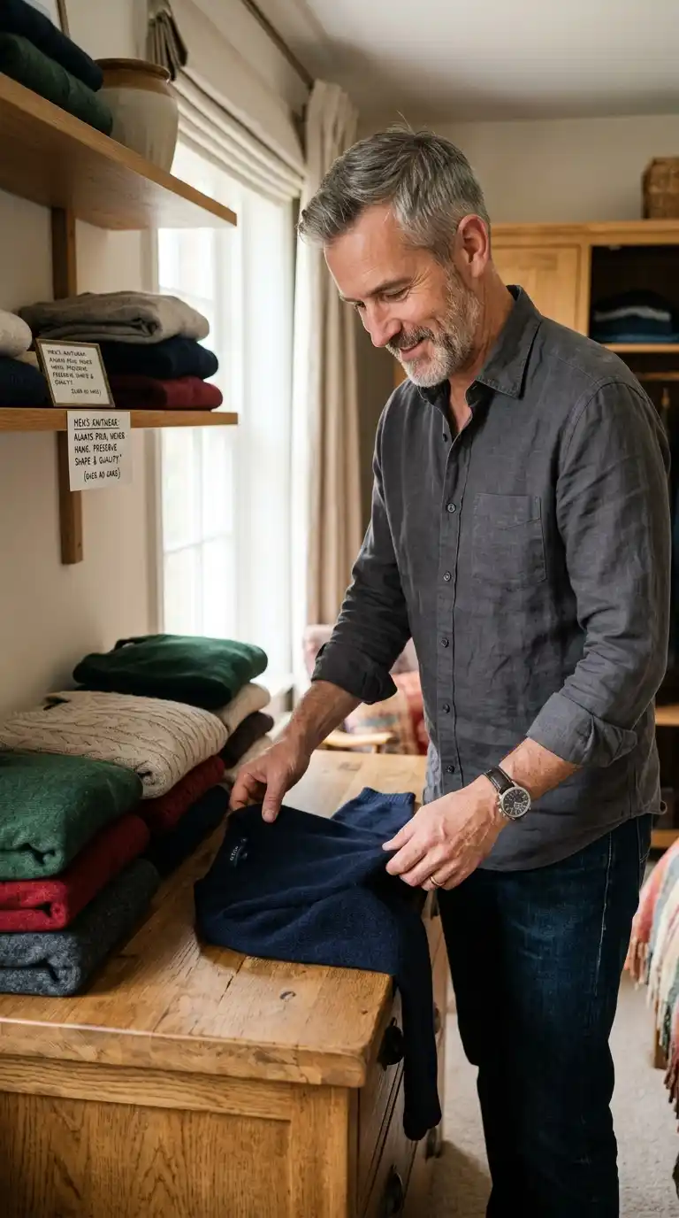 11. Fold Knitwear Instead of Hanging It