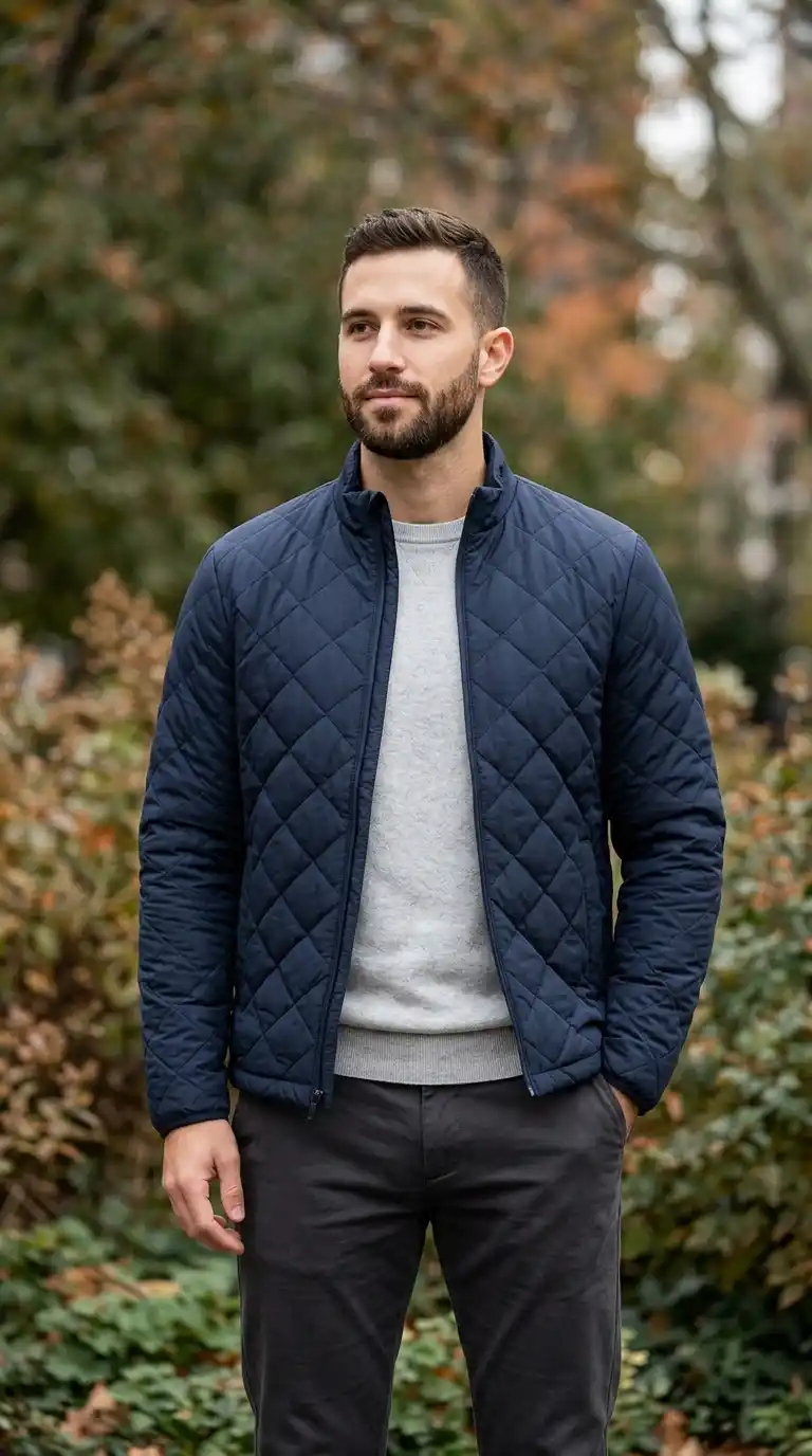 13. Minimalist Quilted Jacket