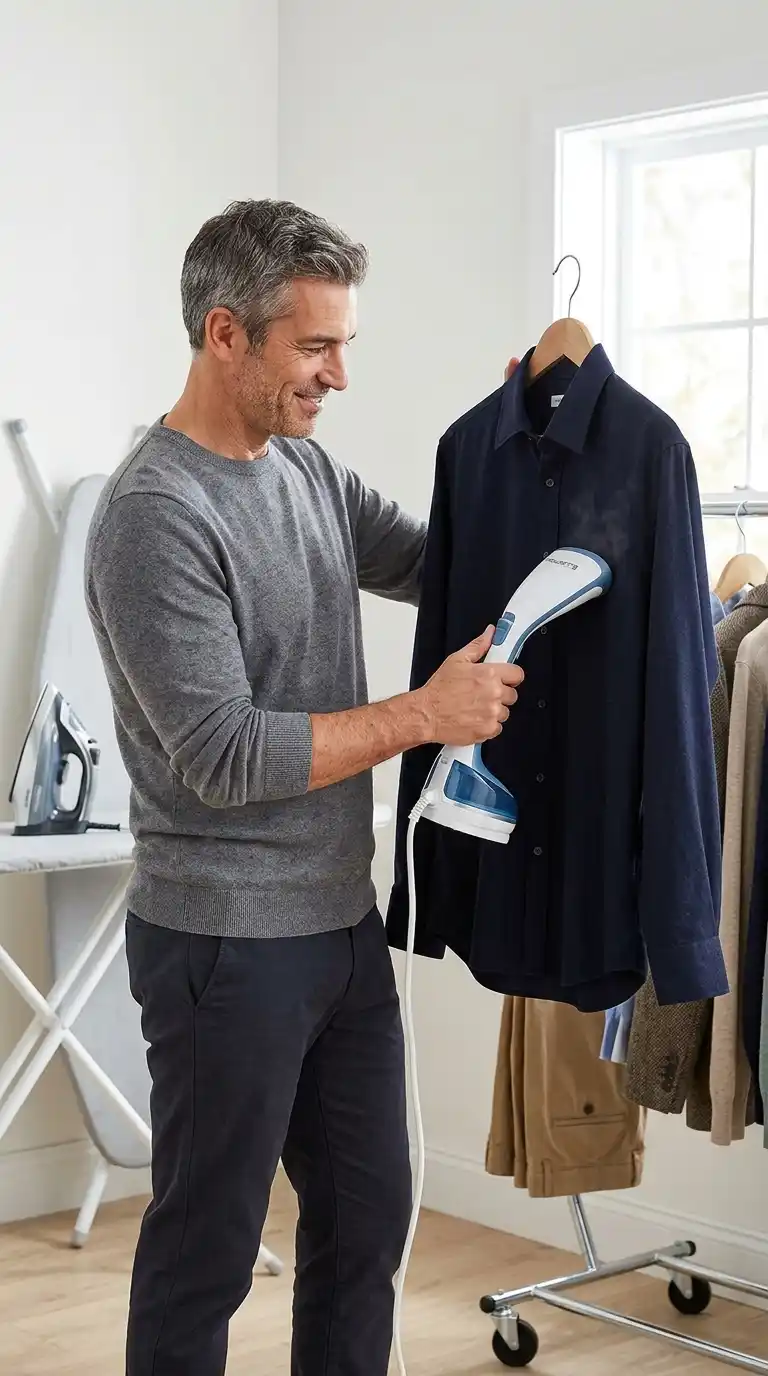 13. Steam Clothing Instead of Excessive Ironing