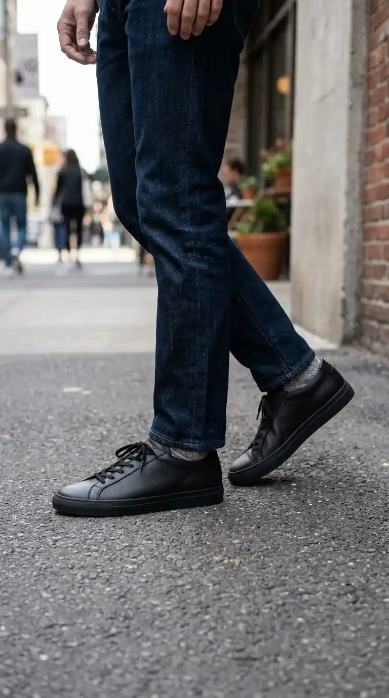 17 Men’s Minimalist Shoes That Go With Everything 6 2. Black Minimalist Sneakers