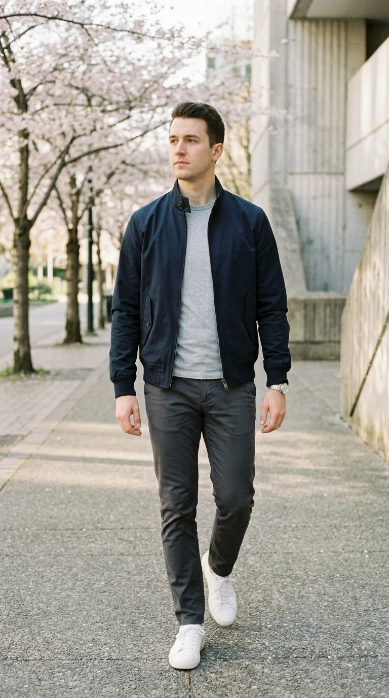 2. Minimalist Harrington Jacket