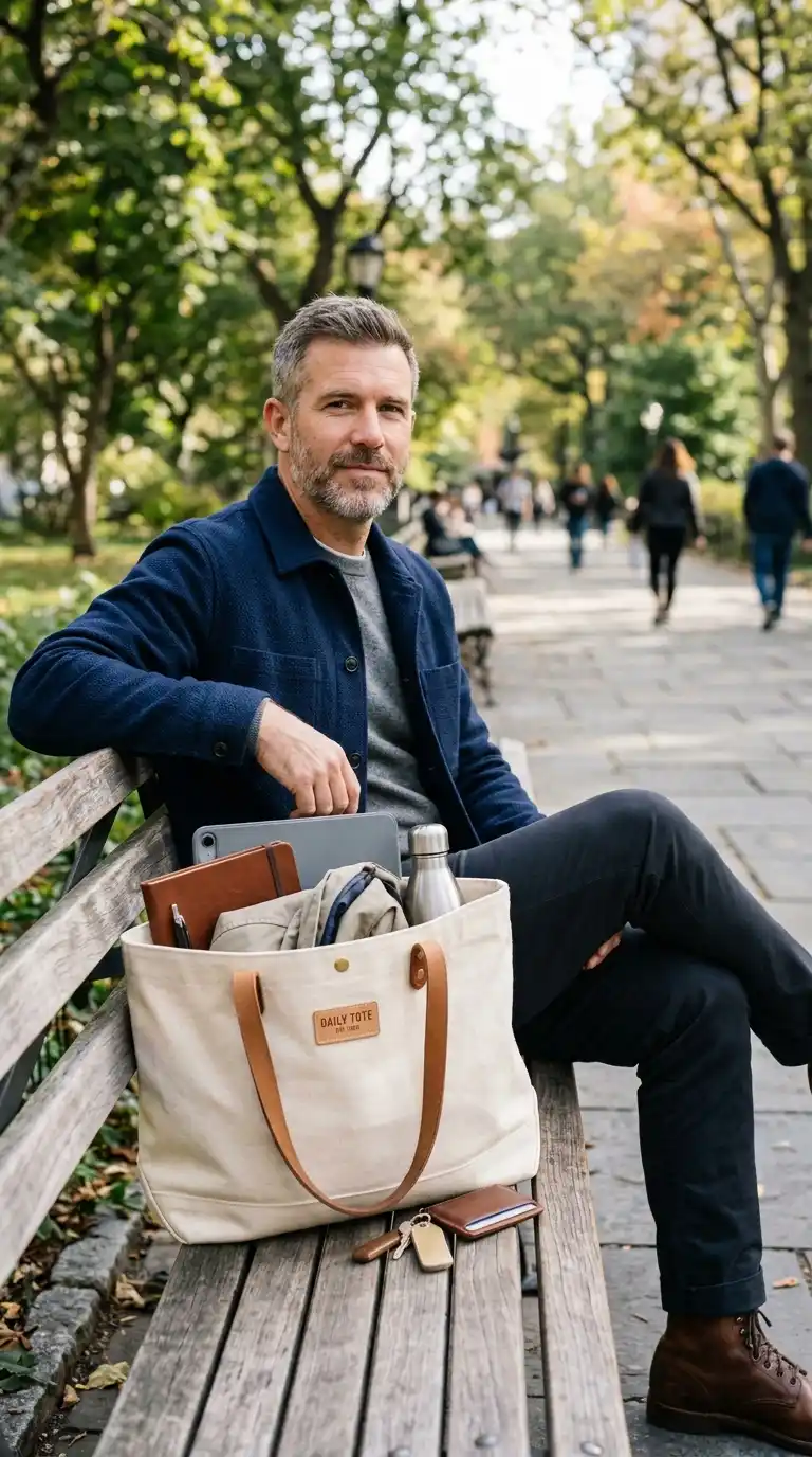 4. A Clean Canvas Tote Bag Keeps Daily Essentials Organized