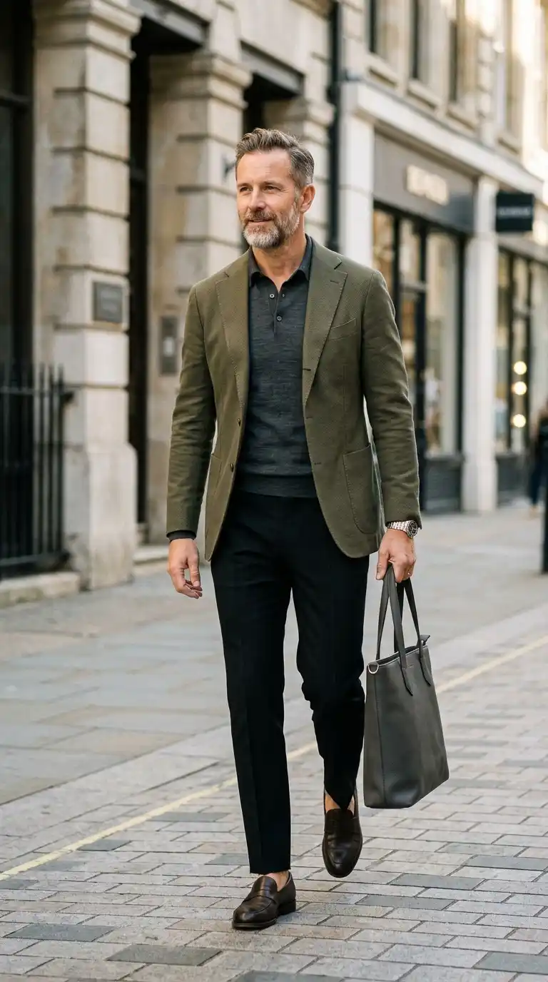 11 Minimalist Jeans and Pants for Men (All Seasons) 7 4. Black Tailored Trousers for Elevated Everyday Styling