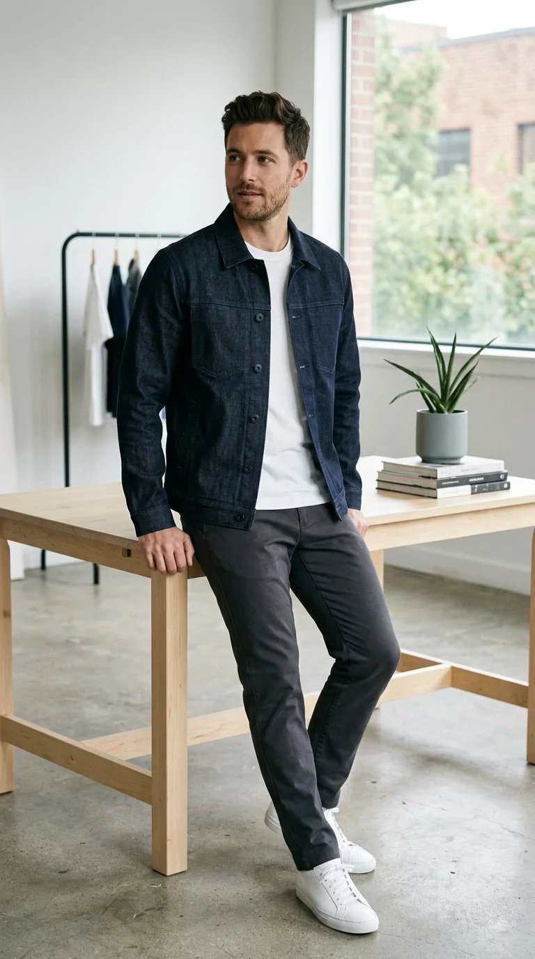 4. Minimalist Denim Jacket