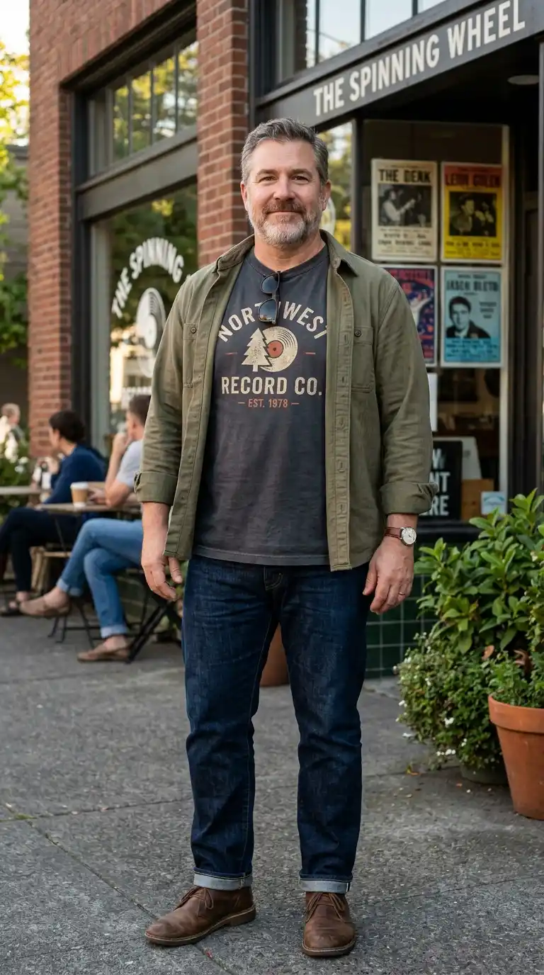 20 Curvy-Friendly Graphic Tees for Curvy Men Over 40 7 4. Vintage-Inspired Graphic Tees for a Mature Look