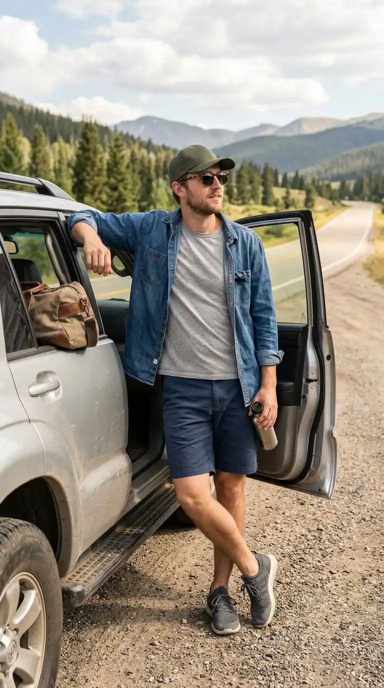 5. Minimalist Travel Capsule for Men: Summer Road Trip Essentials