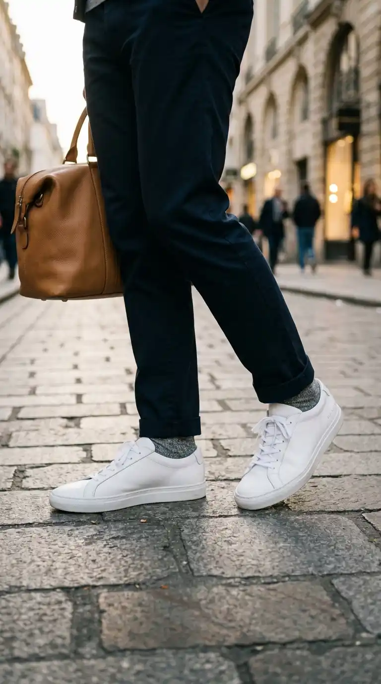 5. White Leather Sneakers Remain a Timeless Minimalist Essential