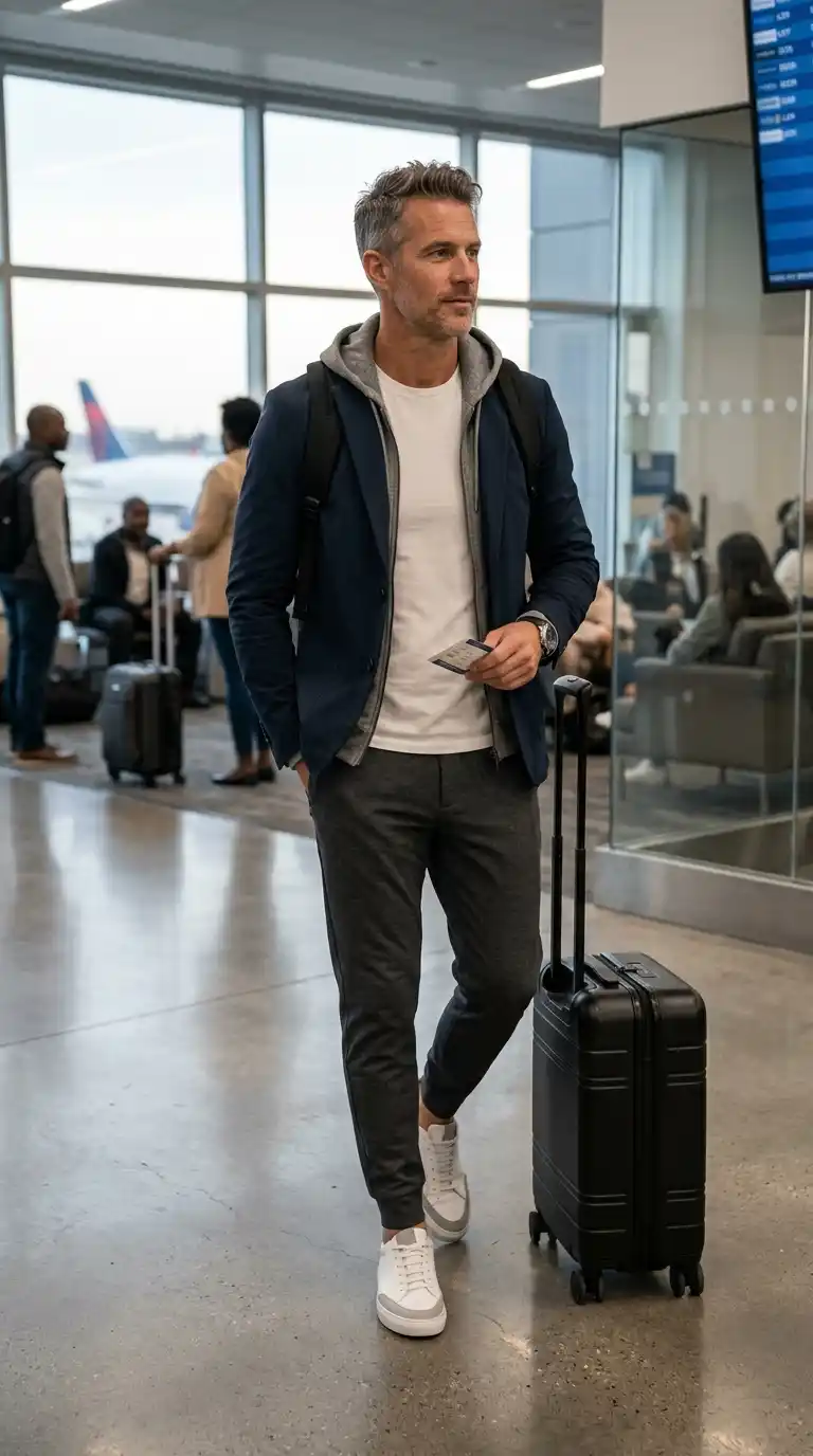 6. Minimalist Travel Capsule for Men: Minimal Airport Style