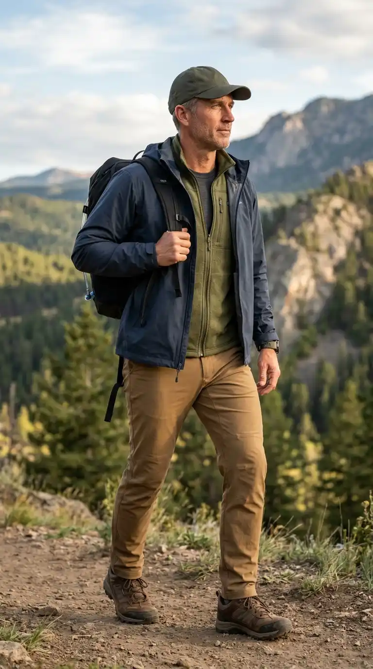 10 Packing‑Light Outfits for Men's Travel & Vacations 10 6. The Minimalist Outdoor Adventure Outfit