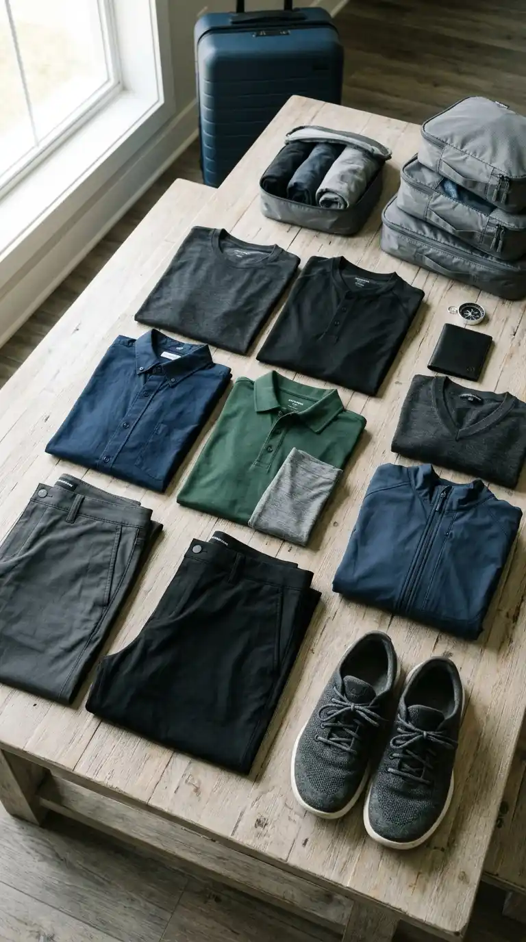 7. Minimalist Travel Capsule for Men: Week-Long European Travel