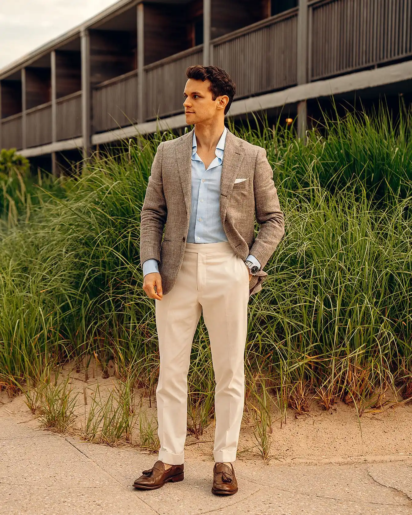 15 Men’s Business Casual Outfits for Trip Dress Code Days 8 7. The Casual Client Lunch Outfit
