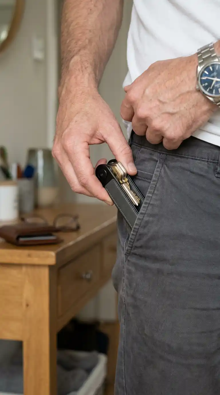 9. A Minimal Key Organizer Reduces Everyday Pocket Clutter