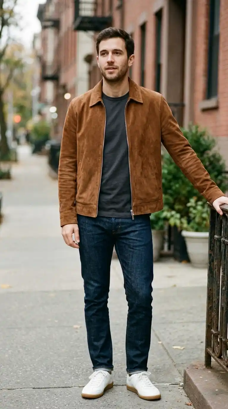 9. Minimalist Suede Jacket