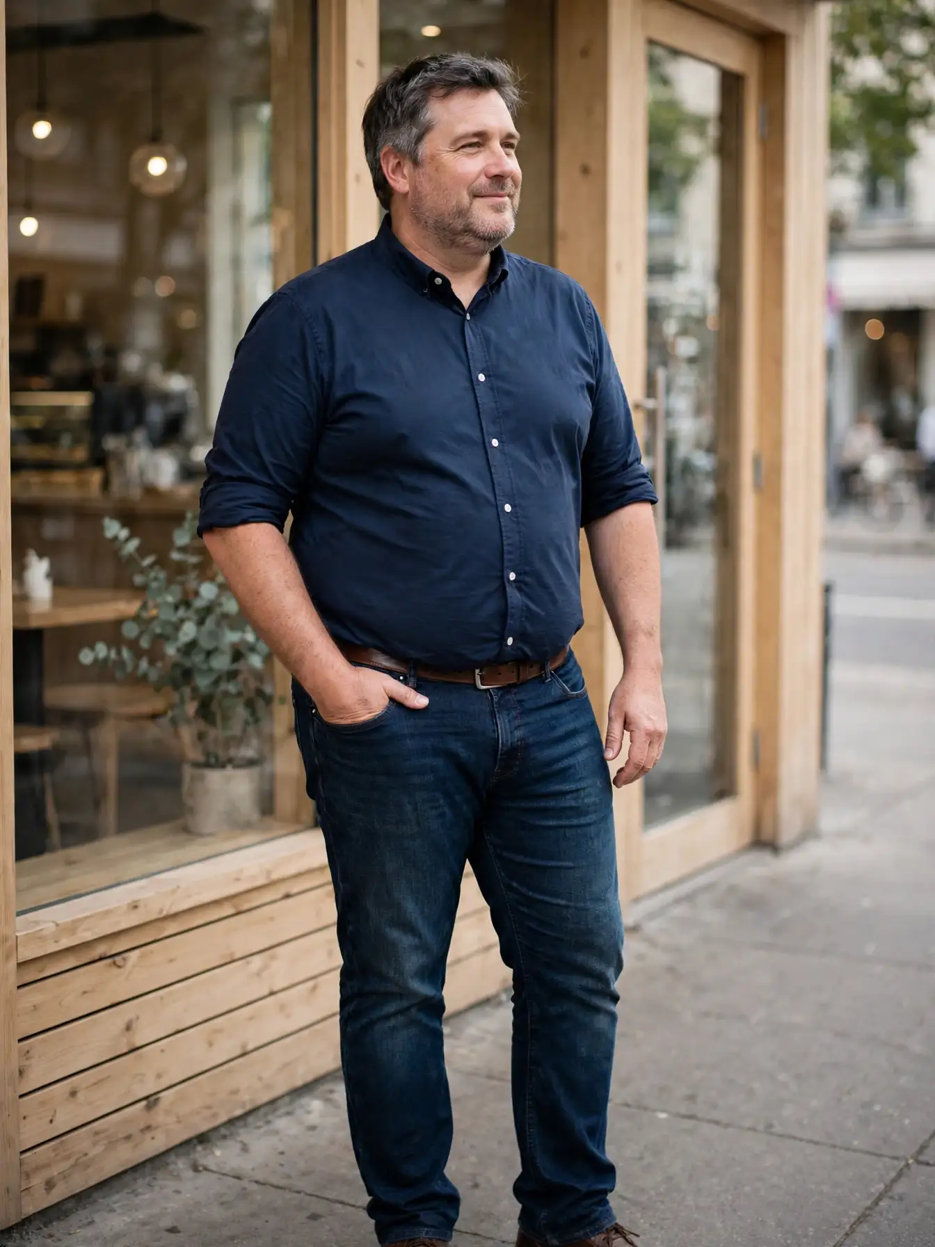 Dark Wash Jeans That Look Good on Curvy Men