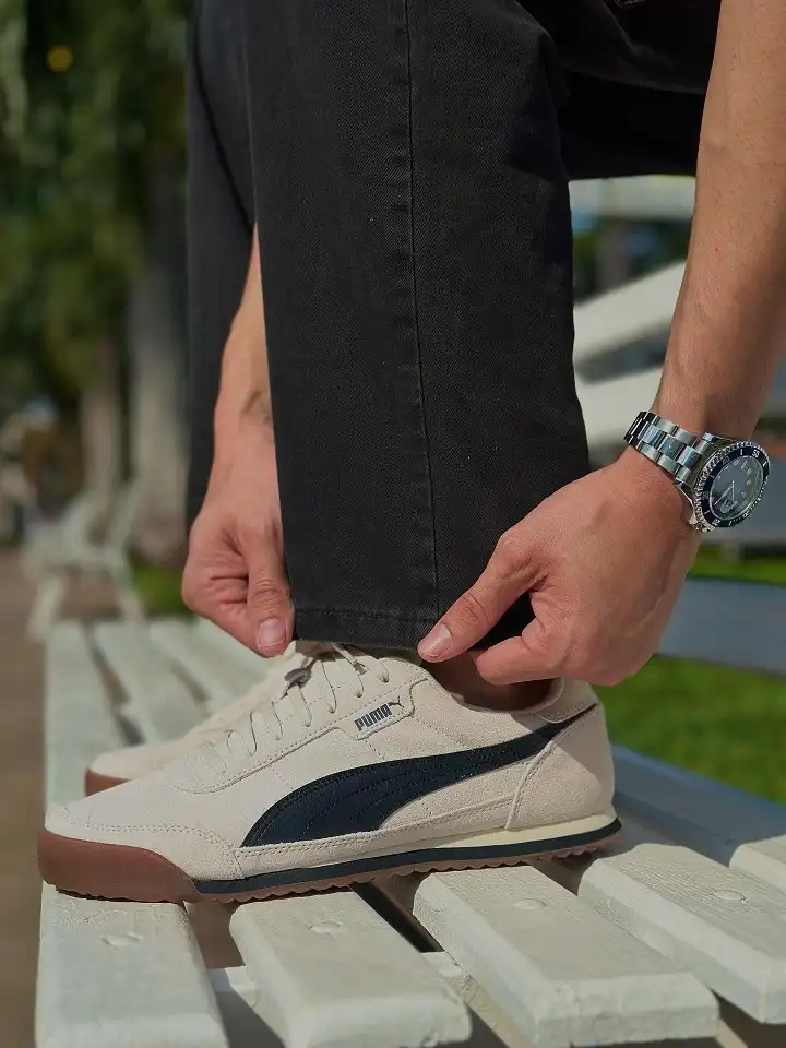 18 Best Men's Sneakers for Work That Actually Pass a Dress Code 8 PUMA Roma in Sand Suede: The Low Profile Pick for Tighter Dress Codes