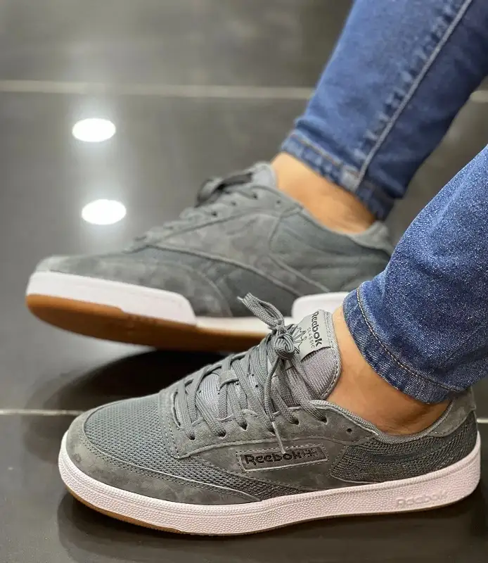 18 Best Men's Sneakers for Work That Actually Pass a Dress Code 11 Reebok Club C in Grey Suede: A Tennis Shoe That Passes for Dress Shoes