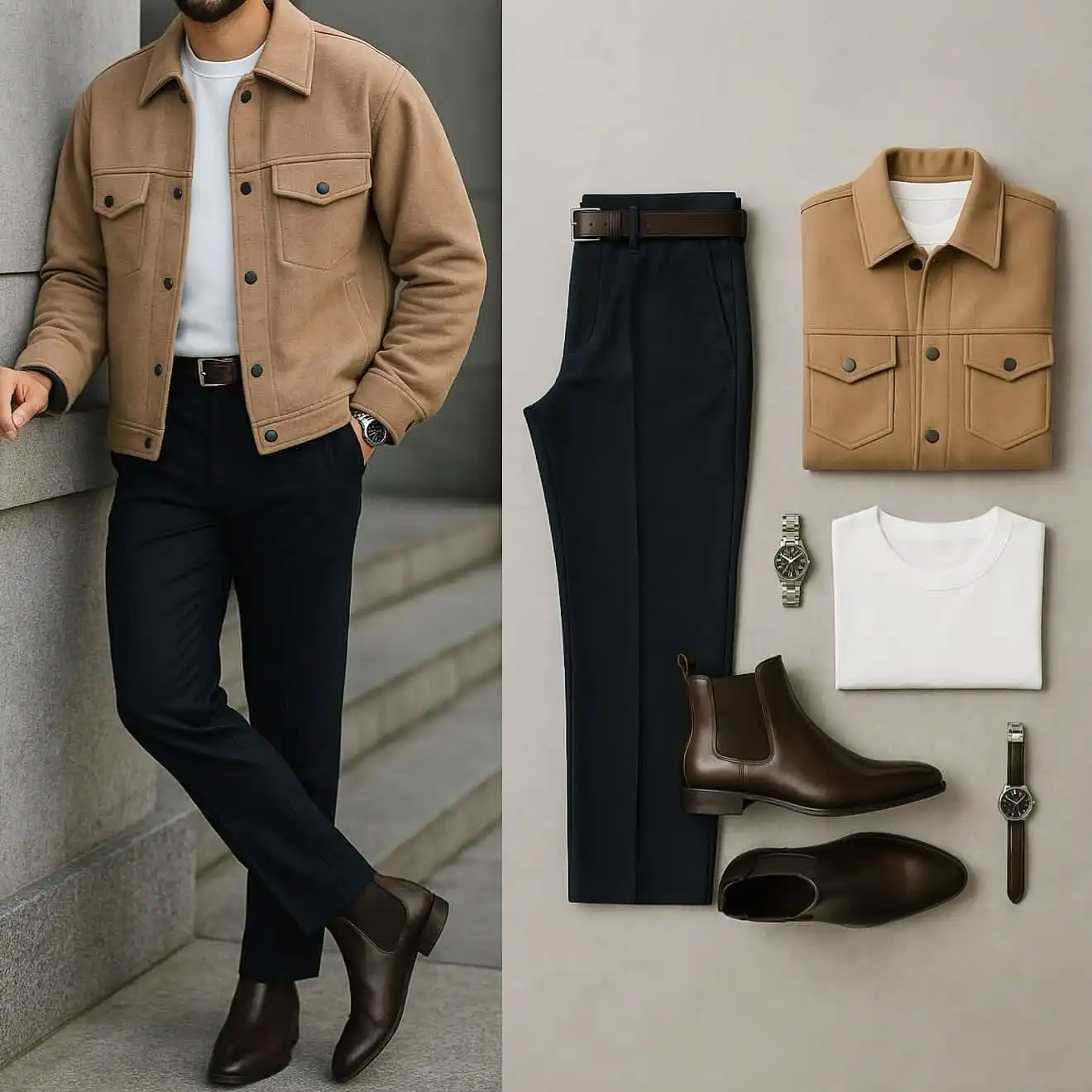 10 Stylish Men’s Outfits for Winter Travel & Ski Trips 2 Why-Smart-Winter-Packing-Starts-With-Outfit-Planning