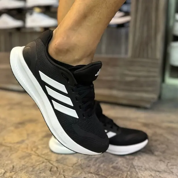 18 Best Men's Sneakers for Work That Actually Pass a Dress Code 5 adidas Runfalcon in Black: Built for the Guy Who Walks All Day