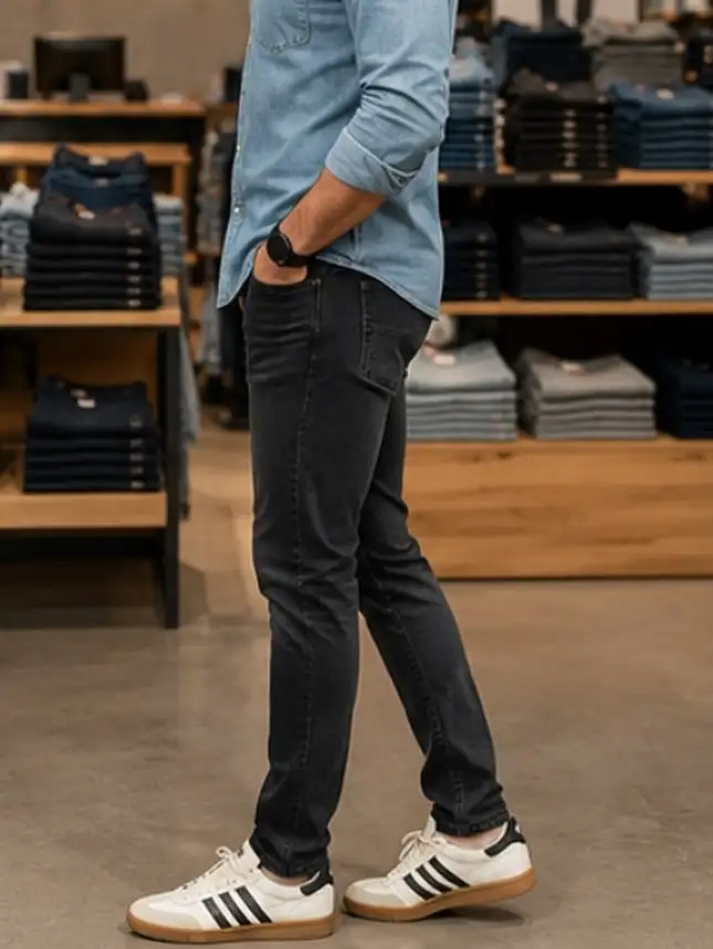 27 Minimalist Jeans and Pants for Men That Work in Every Season 4 Washed Black Slim Jeans: The Pair That Hides Everything