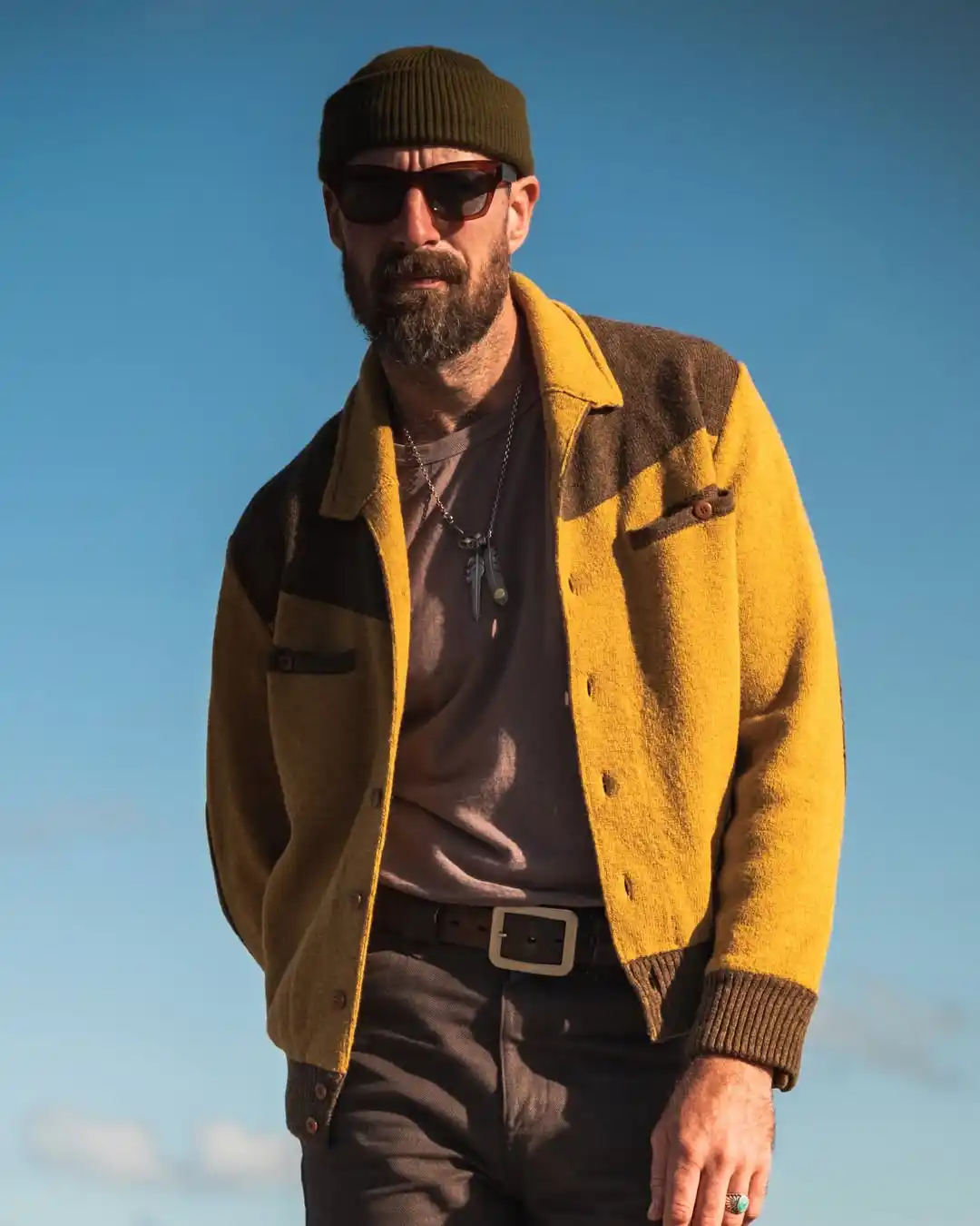 11. Textured Earth Tone Workwear