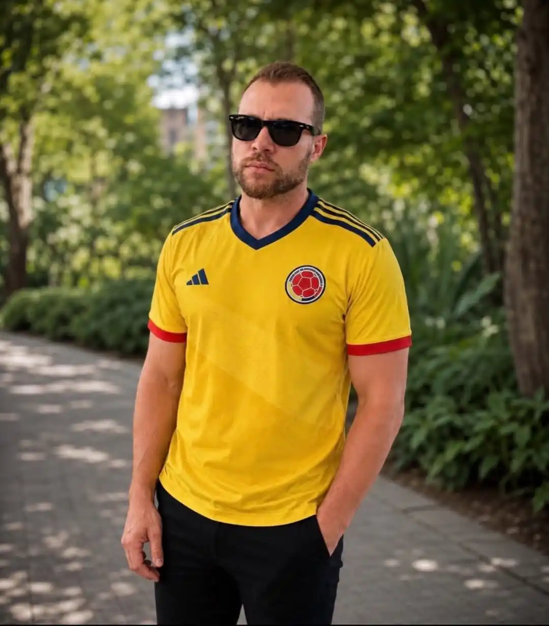 9. Vibrant Yellow National Kit With Dark Trousers