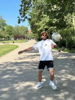 11. Minimalist White Jersey with Striped Trim Shorts