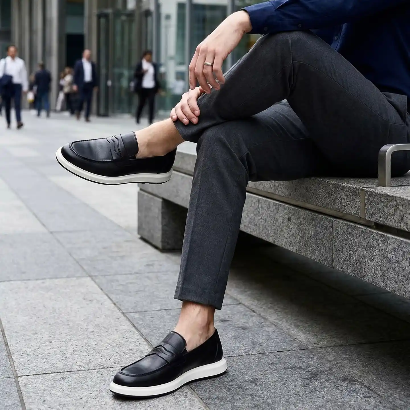 15 Shoe Styles That Complement Tall Men (Balance Height) 4 3. Platform Lug Sole Loafers