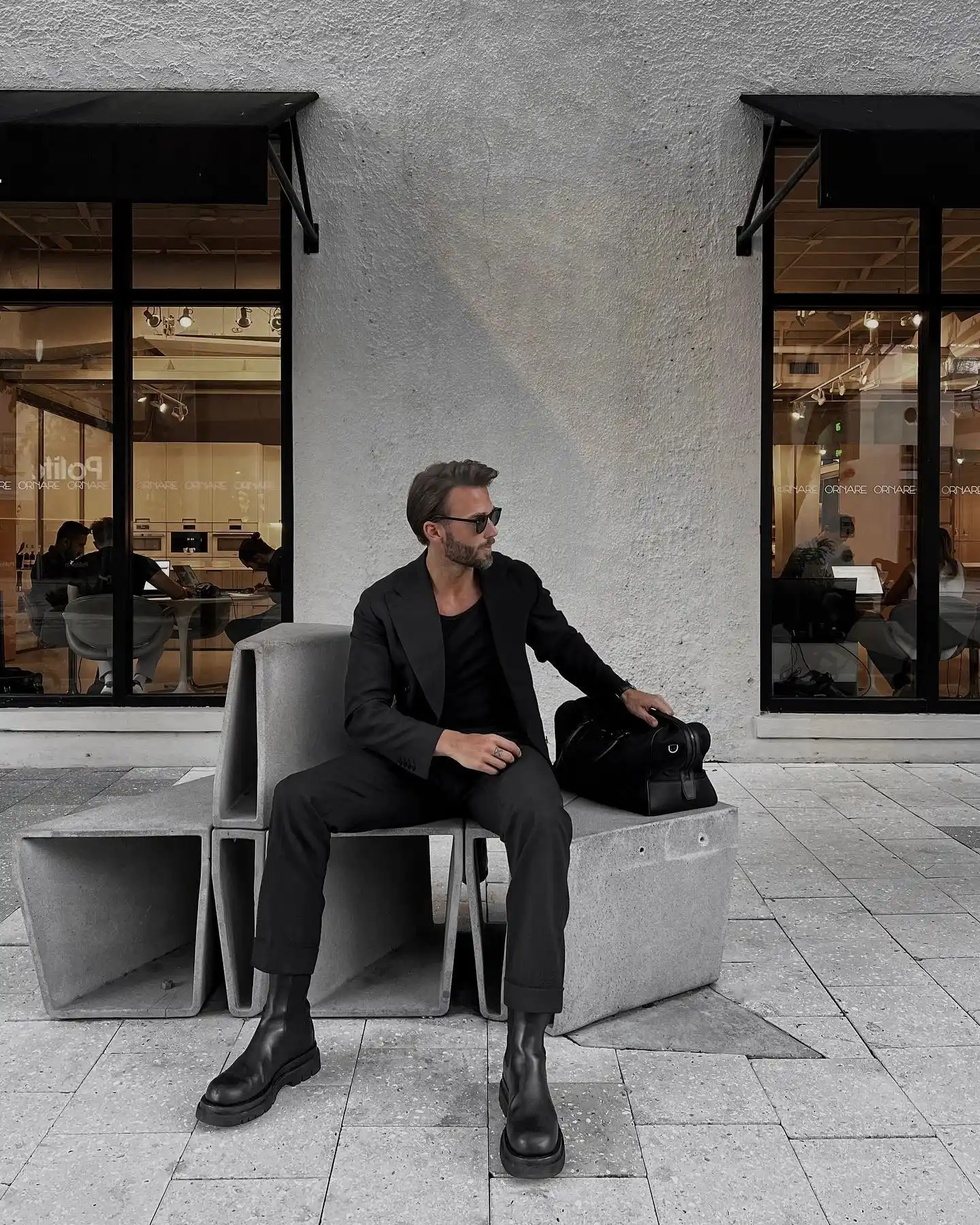 6. The Tailored Monochromatic Weekender Look