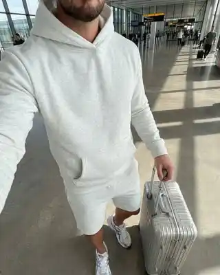 8. Off White Hoodie and Shorts