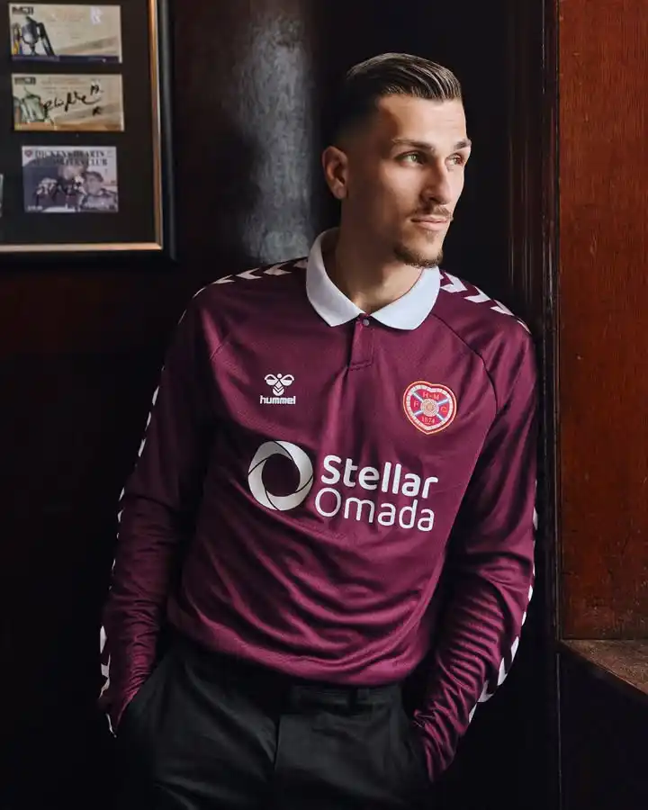 3. Long Sleeve Maroon Jersey With Dark Charcoal Trousers