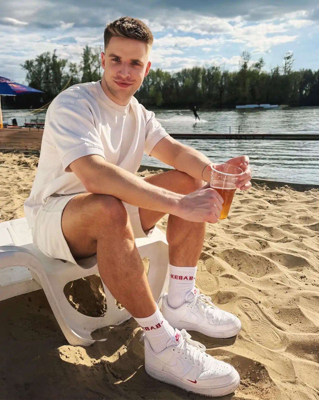 13 Classy Summer Outfit Ideas for Men That Beat the Heat in Style 12 10. Monochromatic Tee and Shorts