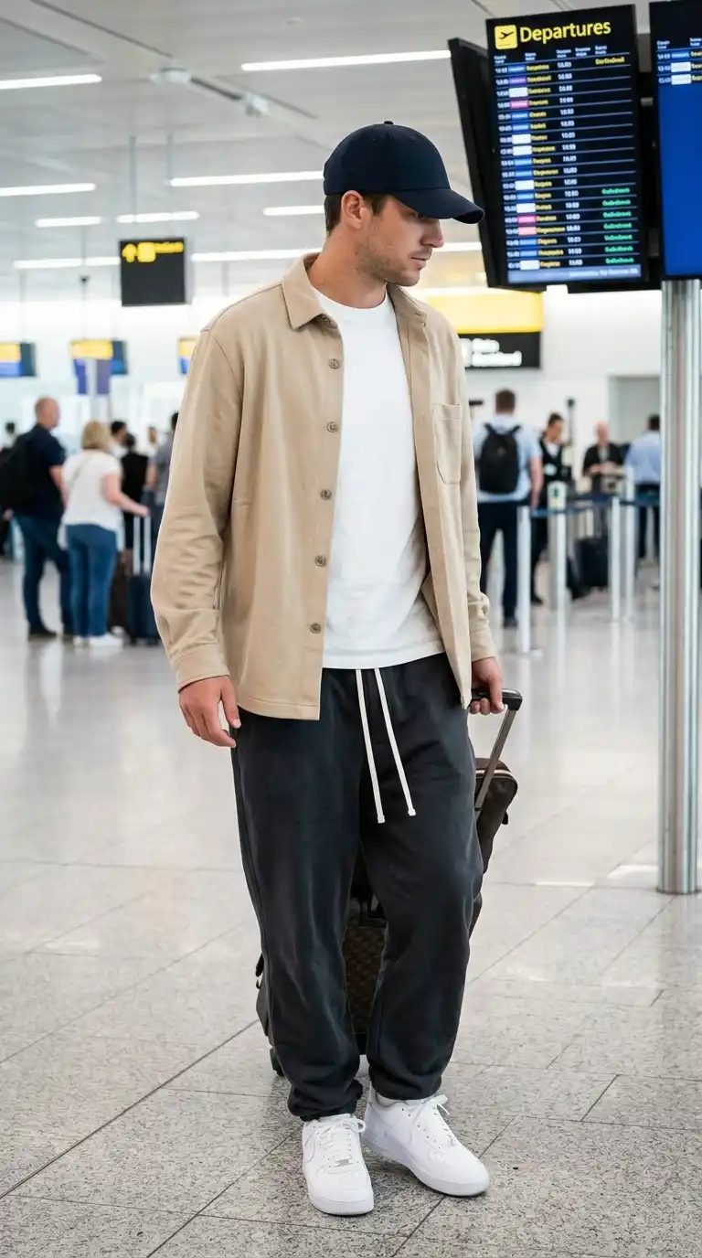 Relaxed Overshirt and Track Pants