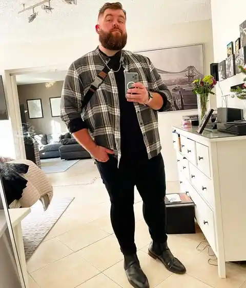 8. The Plaid Flannel and Sleek Chelsea Boots Combo
