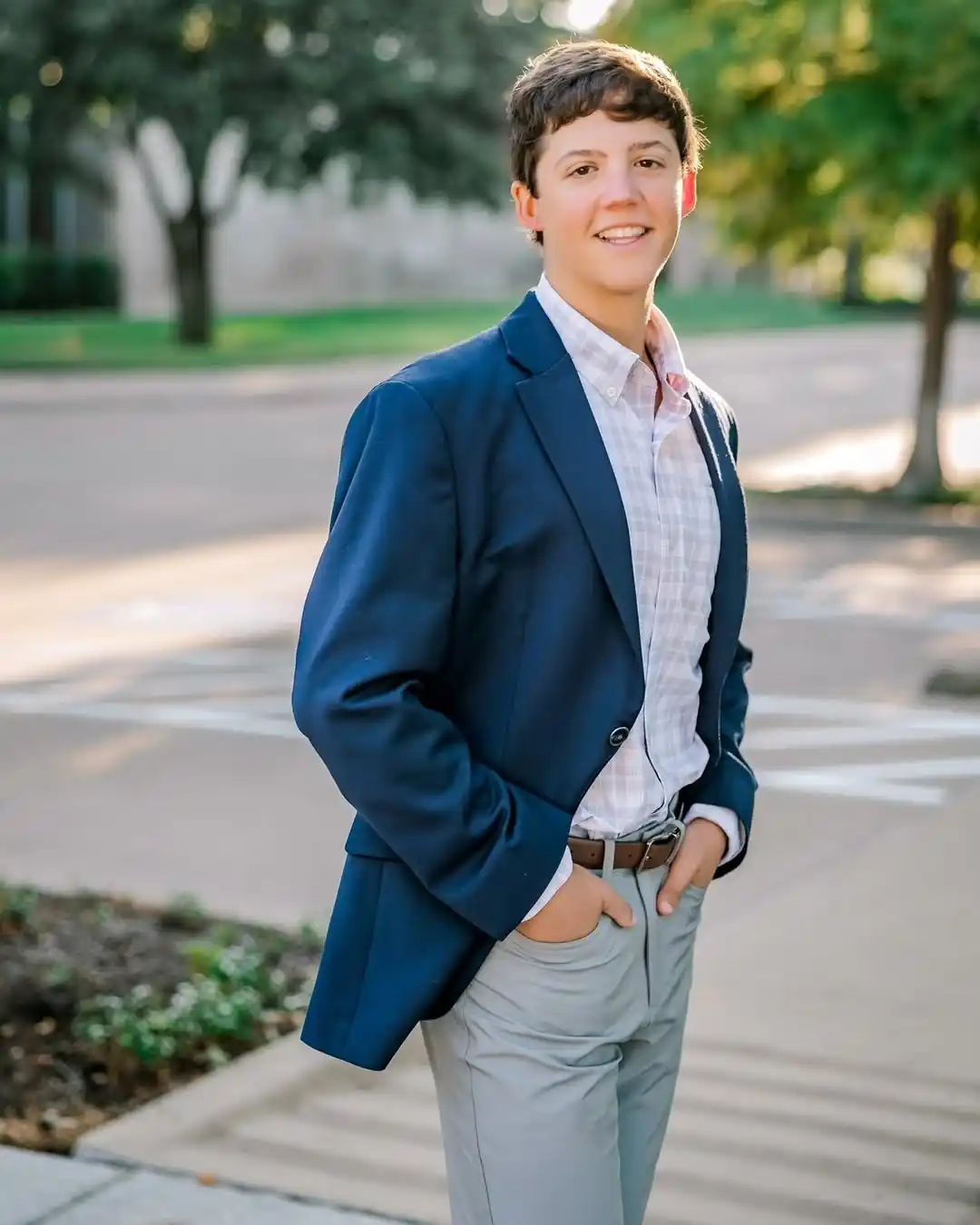 7. Classic Navy Blazer Combination