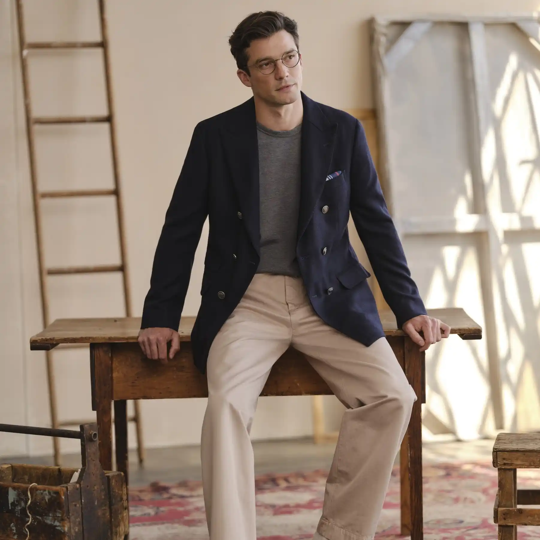 13 Classy Summer Outfit Ideas for Men That Beat the Heat in Style 7 5. Double Breasted Blazer and Chinos