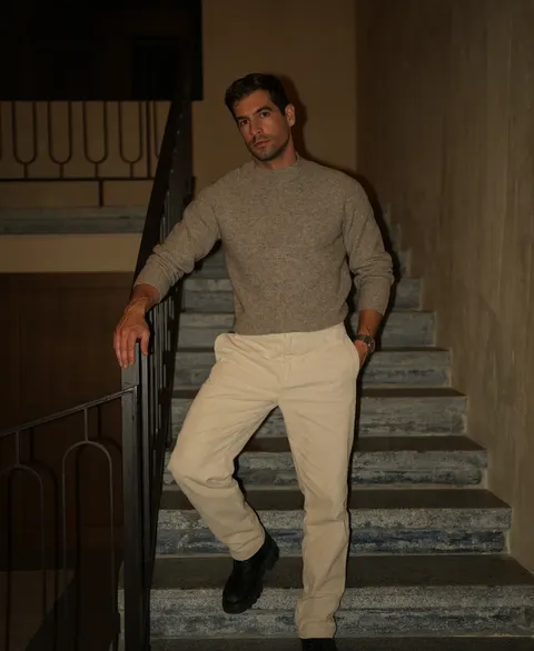 4. Monochrome Knit Minimalism