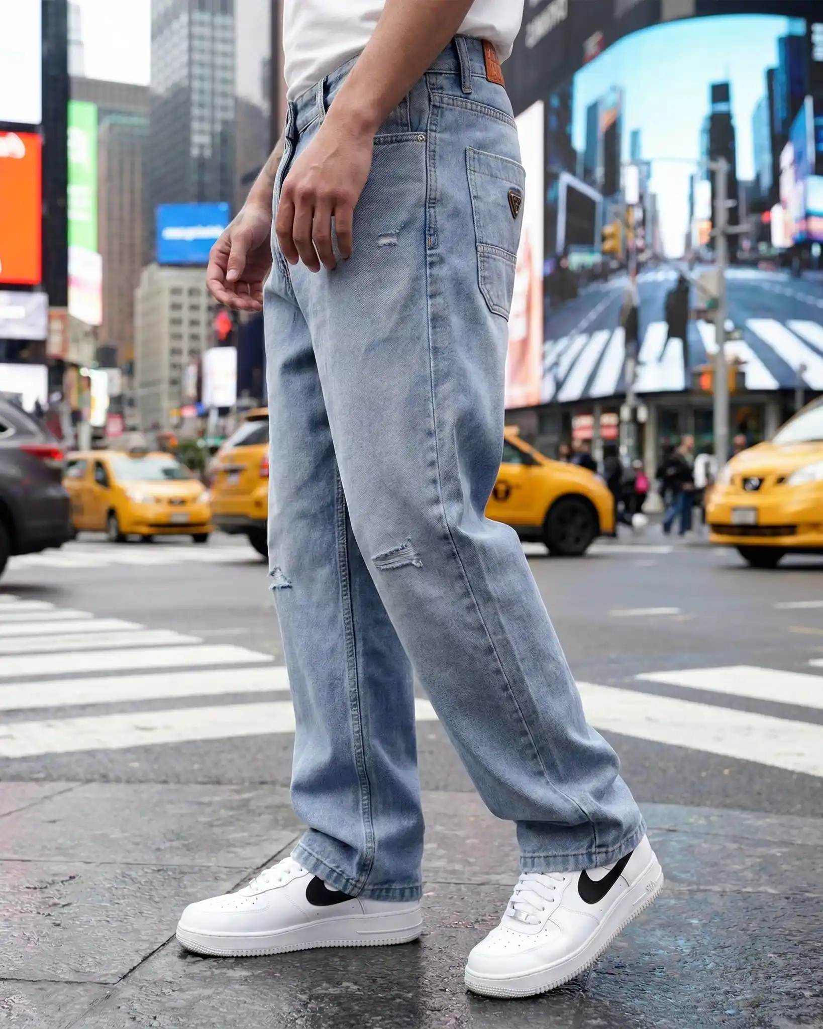 15 Jeans That Fit Tall Men (No Hemming Needed) 14 13. Light Wash Distressed Carpenter Jeans