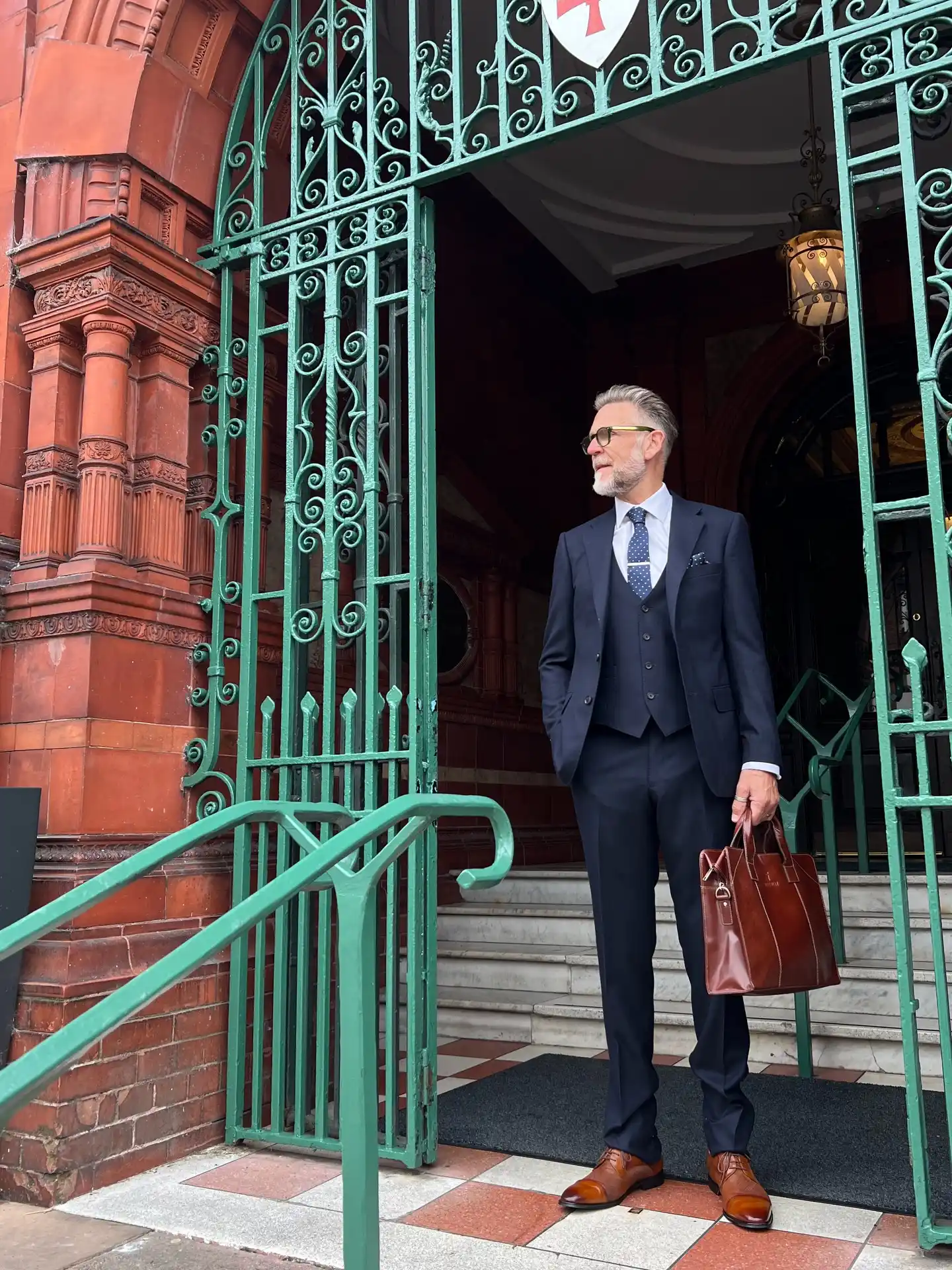 1. The Three-Piece Navy Suit