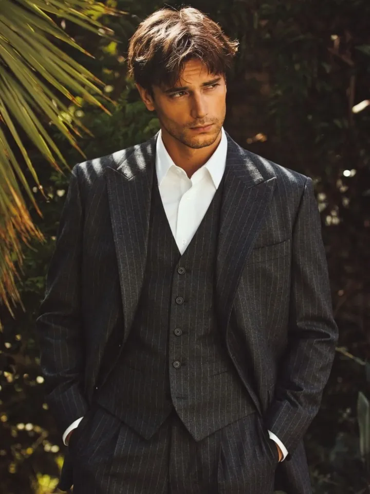 13. Pinstripe Three Piece Power Suit