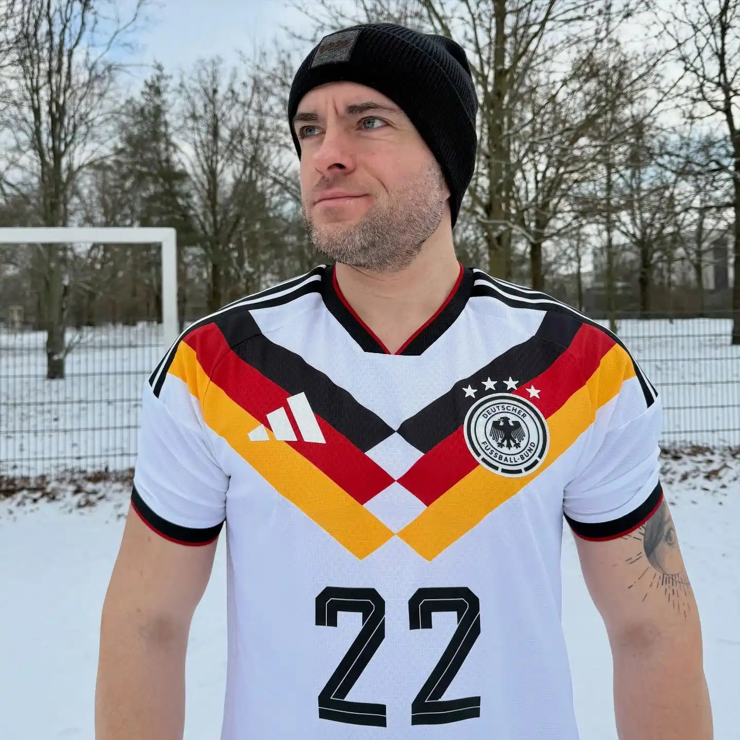 1. Soccer Jersey With a Beanie