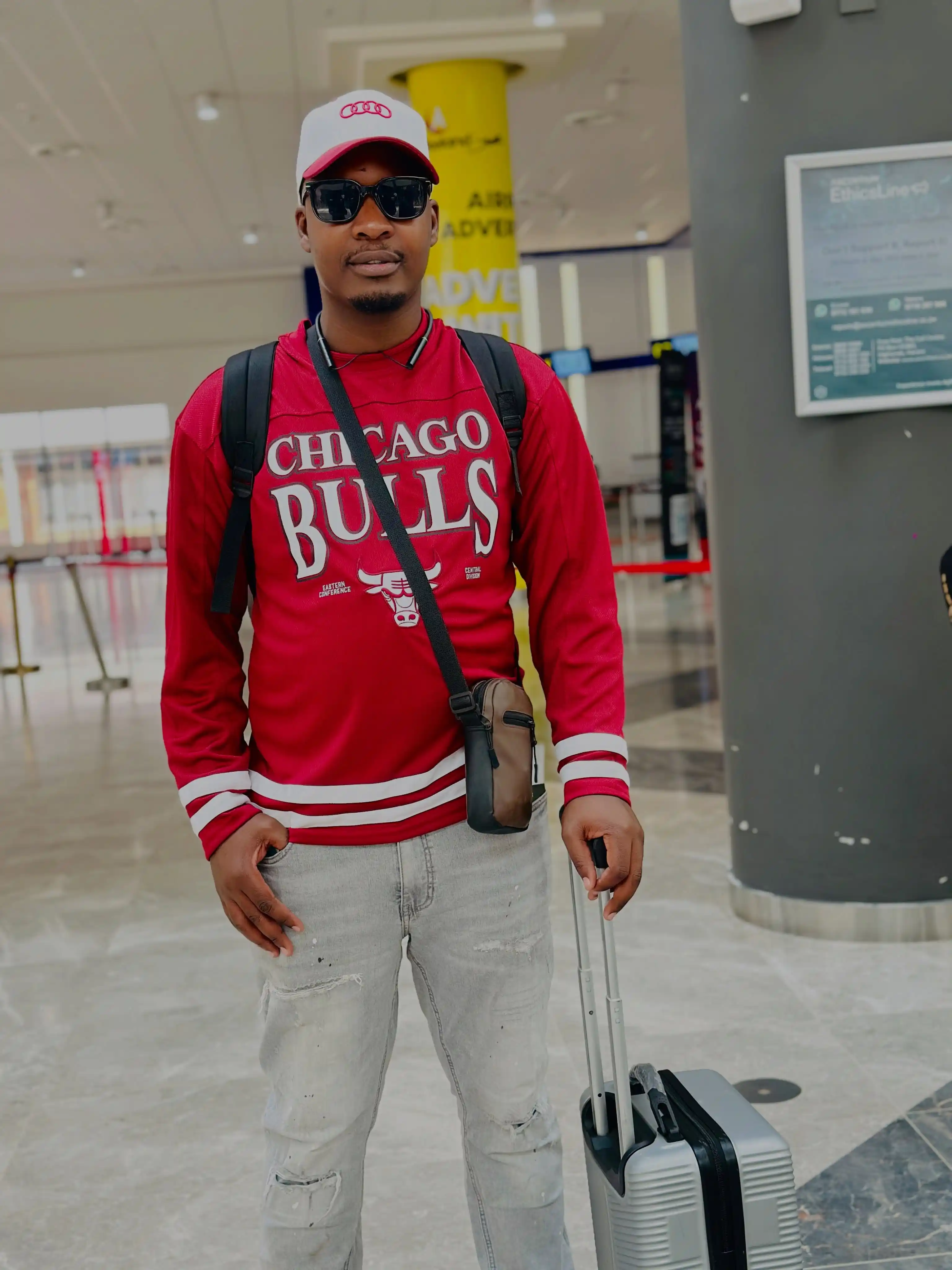 1. Team Sweatshirt and Slim Jeans