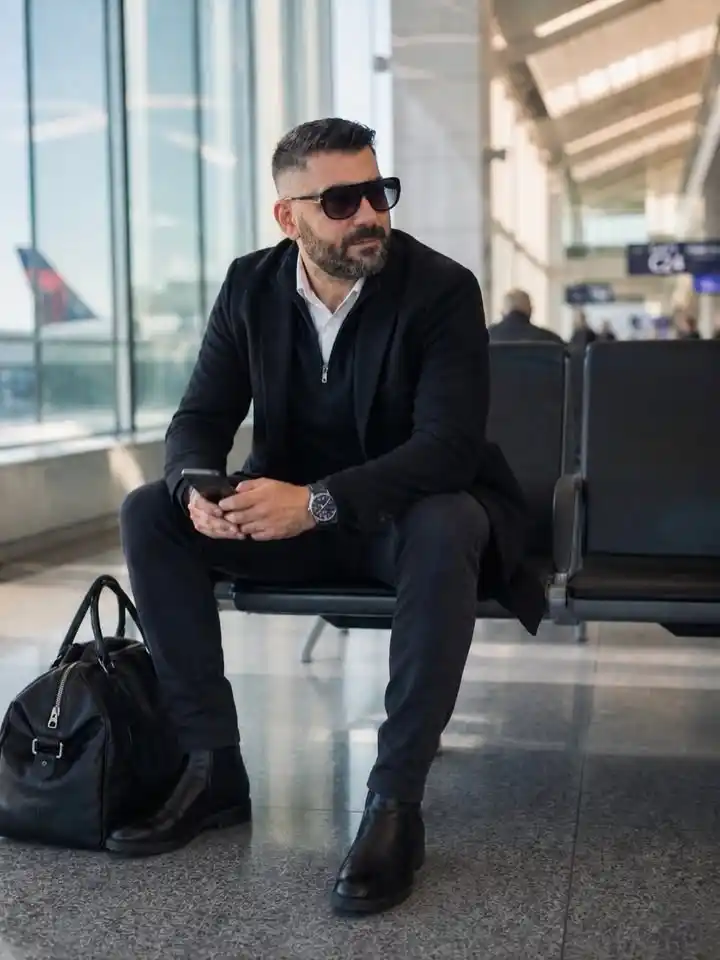 8. The Sharp Quarter Zip and Tailored Overcoat