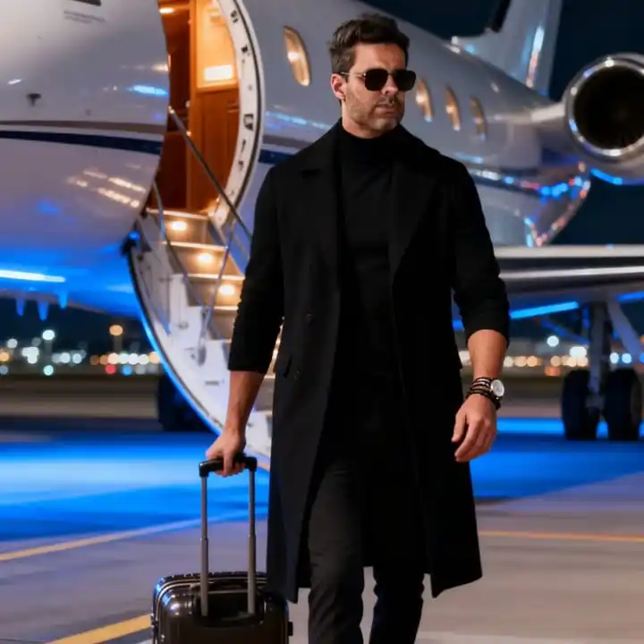 13. The Luxury Trench and Fitted Turtleneck Duo