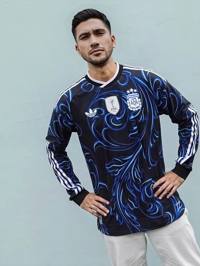 Long Sleeve Statement Jersey With Clean White Pants