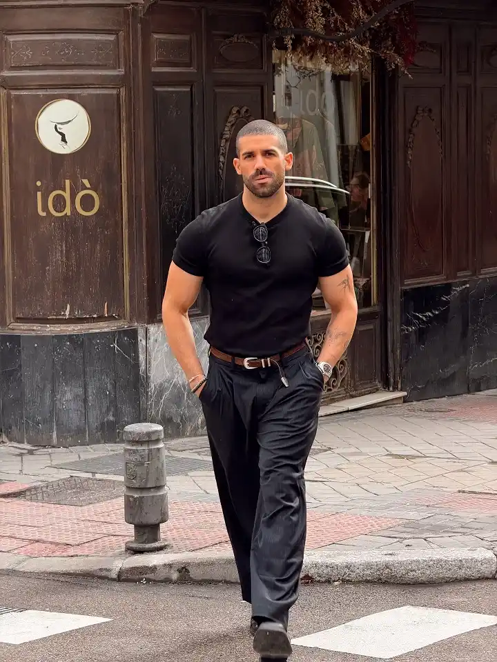 Black on Black With One Brown Accent: How to Keep an All-Dark Outfit From Going Flat